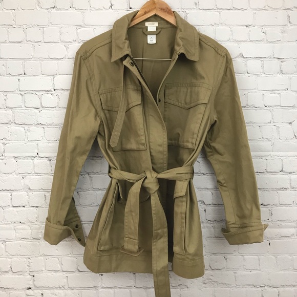 J. Crew Commodore Jacket Green Cotton Utility Coat jcrew M - Picture 2 of 5